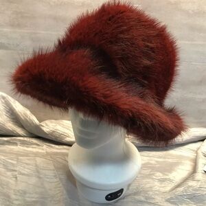 Elegant Red (wine) Faux Fur Women's Hat